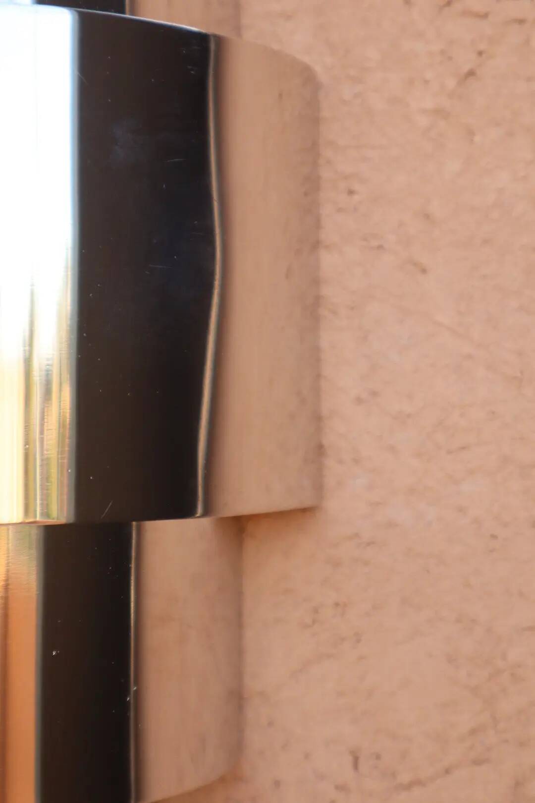 Chrome wall sconce Art Deco