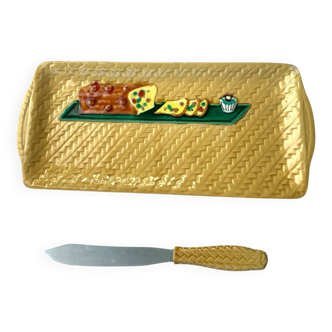 Slush cake dish + knife