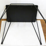 Mosaic and wrought iron side table, compass feet