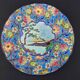 Decorative plate in Longwy enamels