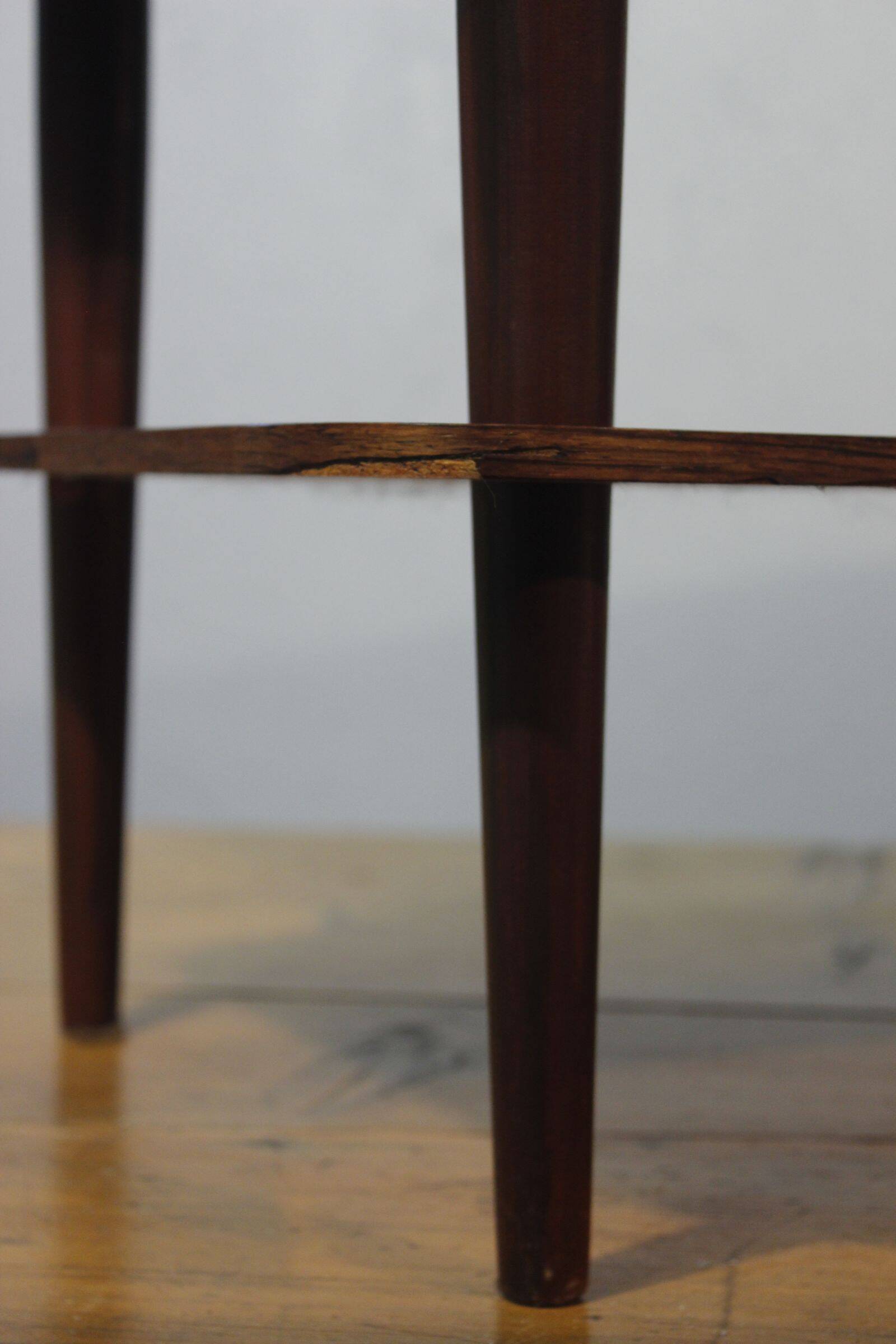 Scandinavian style coffee table from the 50s, rosewood & ceramic