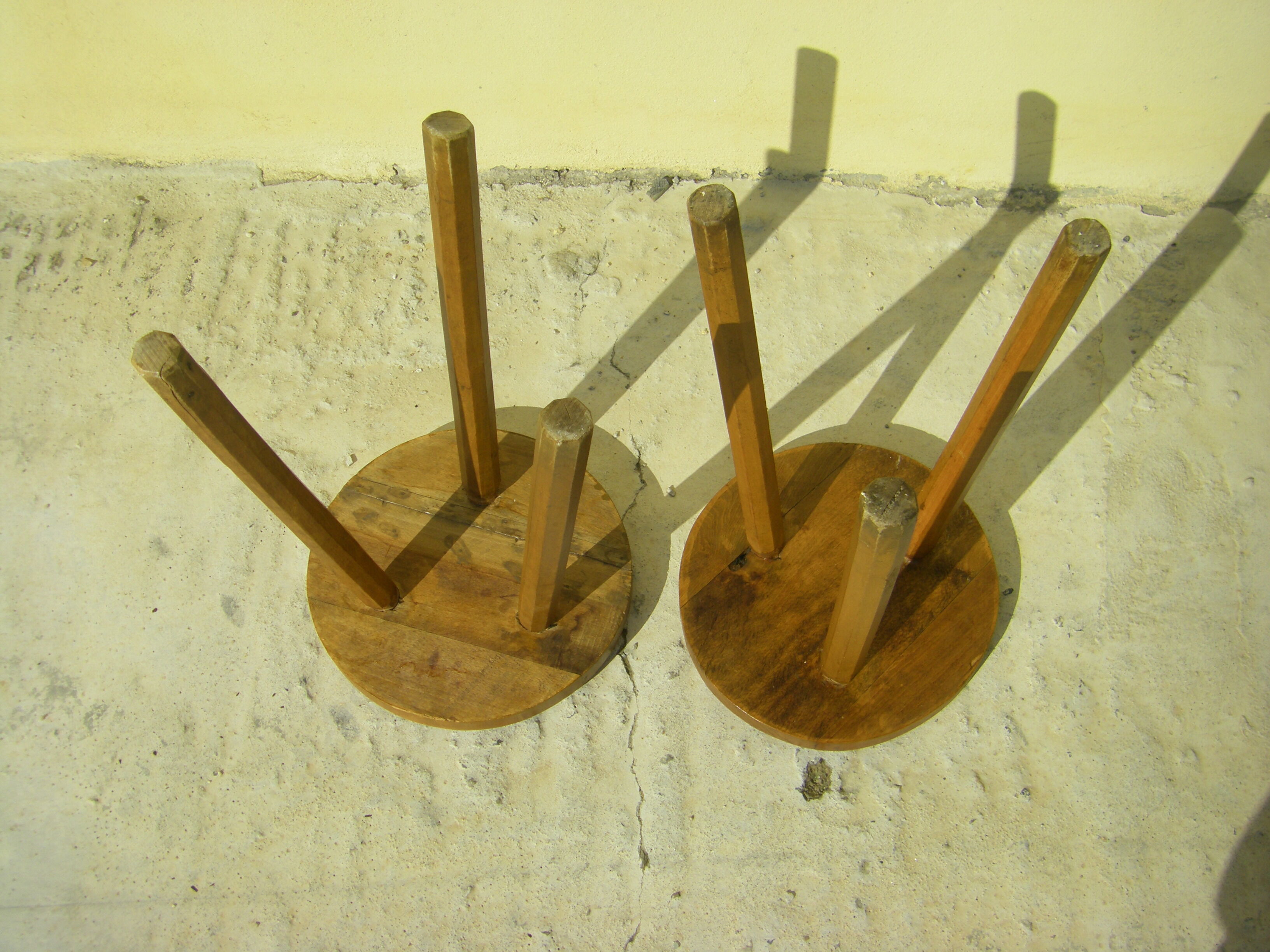 Pair of vintage decoration stools
