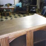 Antique oak grocery furniture