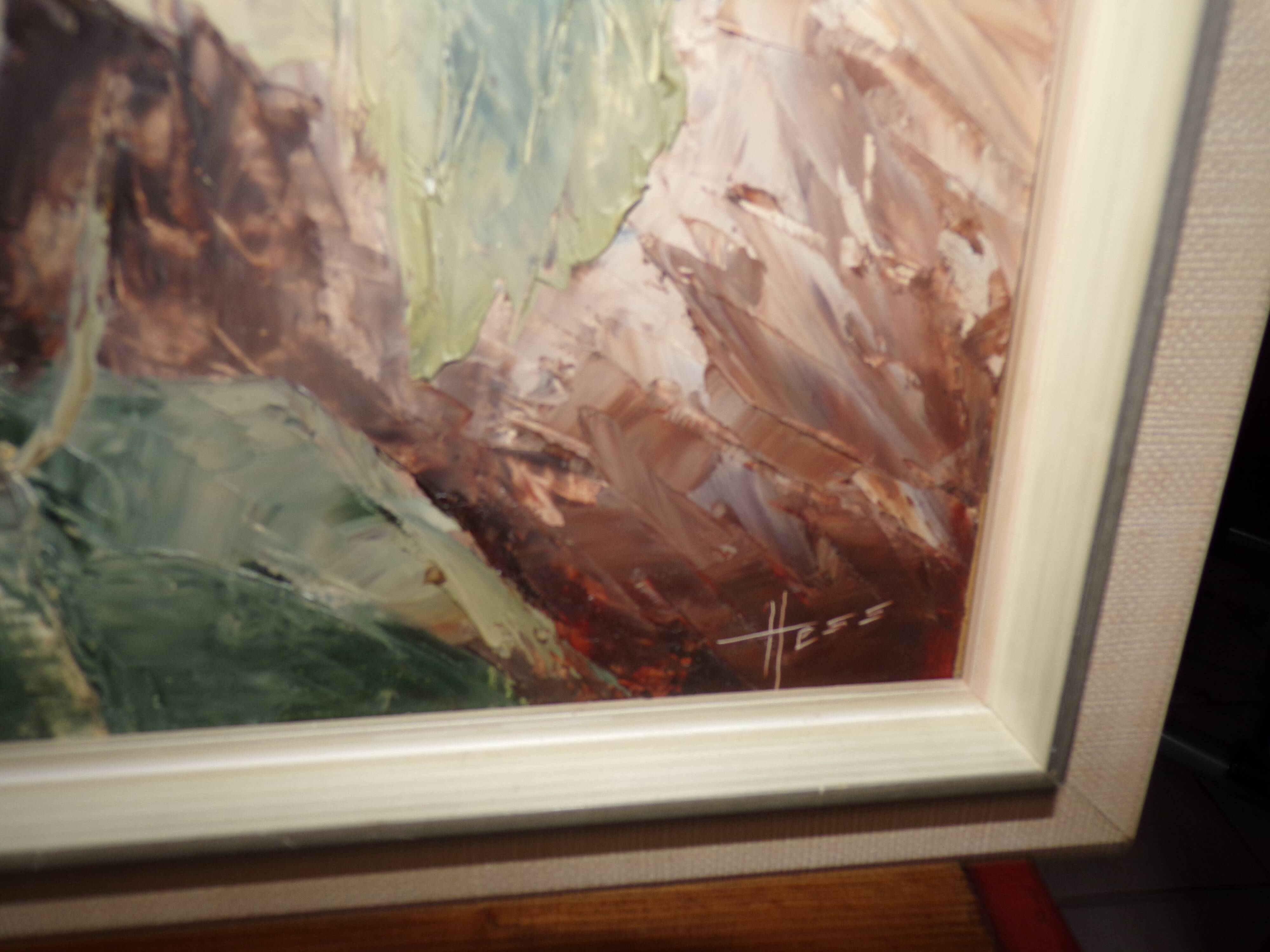 Still life sunflower painting on panel