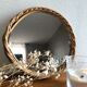 Braided rattan mirror 23cm
