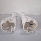 Une paire de lampes éléphant en céramique néo-art déco