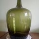 Dame-Jeanne Bonbonne ancienne verte 45cm Alsace - éclat col