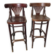 Pair of bistro stools with backrest