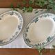 Pair of antique oval earthenware dishes from Choisy-le-Roi