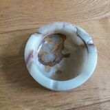 Round alabaster ashtray