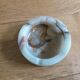 Round alabaster ashtray