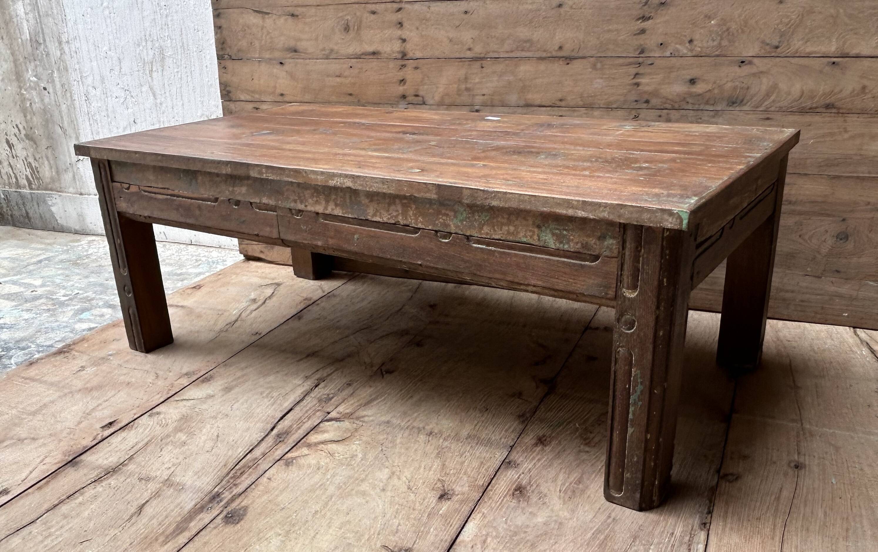 Burmese teak coffee table