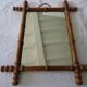 Antique turned wooden mirror in bamboo style, late 19th century A117