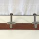 Wooden wall coat rack and chrome hooks – 60s
