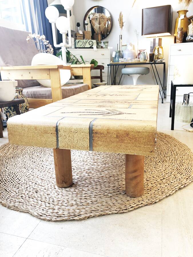 Capron coffee table mod. “Herbarium”, 1970