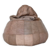 Pouf en cuir patchwork De Sede en Suisse 1970