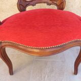 Fauteuil velours rouge