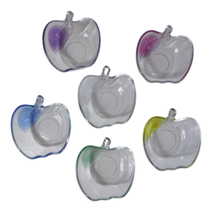 6 coupelles pomme apple - color