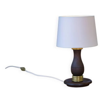 Vintage 1960s beech table lamp