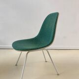 Pair of chairs low base Charles and Ray Eames, fabric Alexander Girard, ed. Herman Miller, 1970