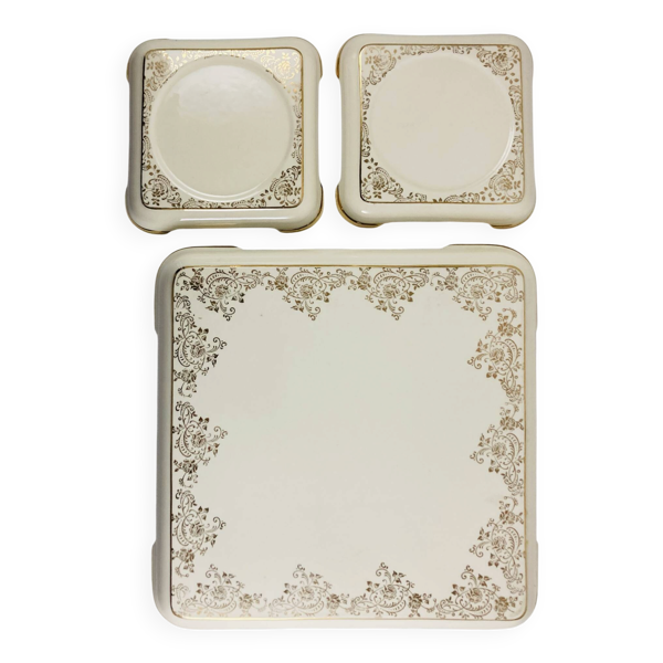 Dessous de Plat / Bouteilles Villeroy & Boch Doré Mettlach Sarre 47-56