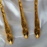 Set of 12 gold-plated teaspoons