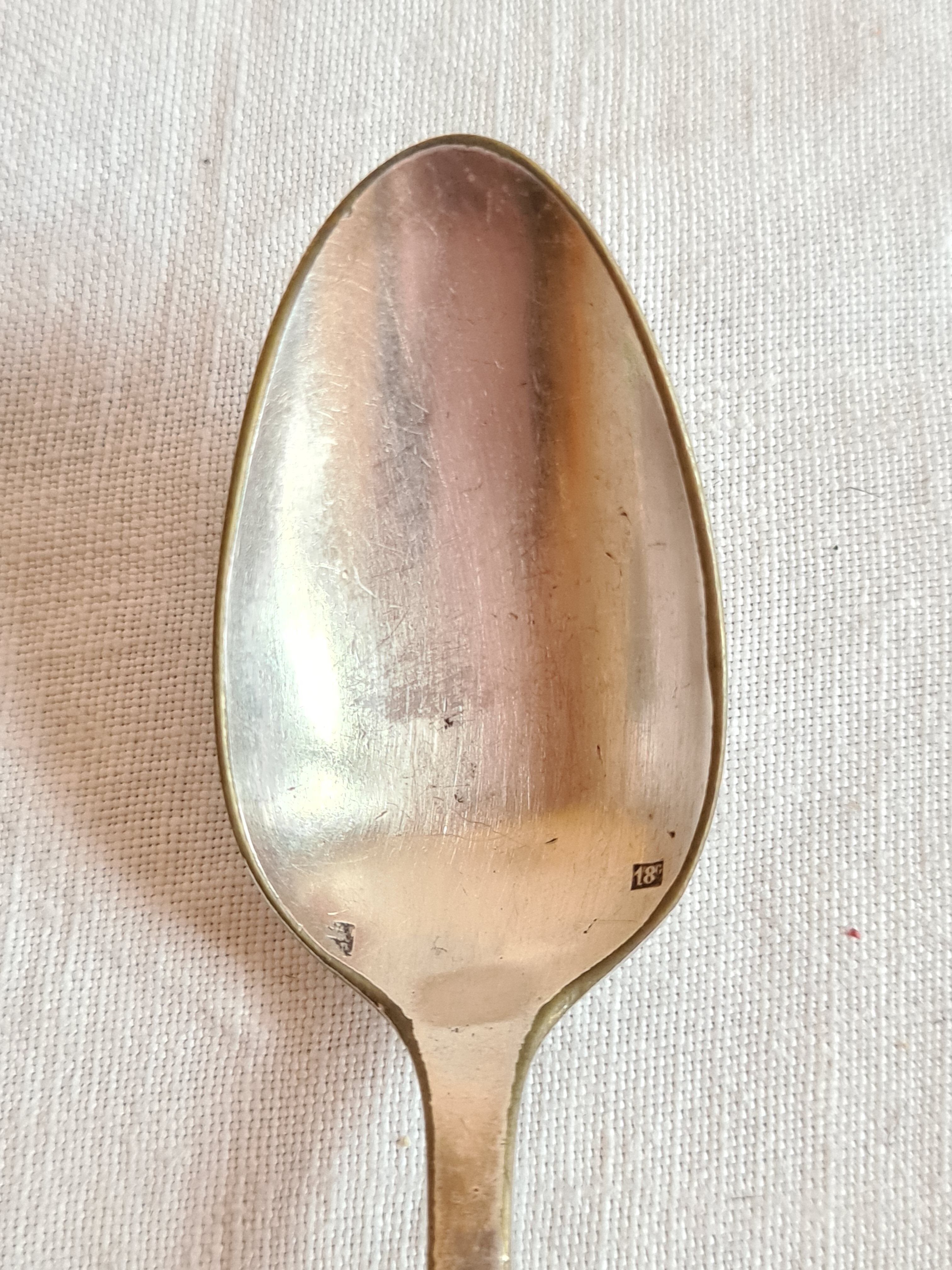 Lot 2 small silver spoons punched