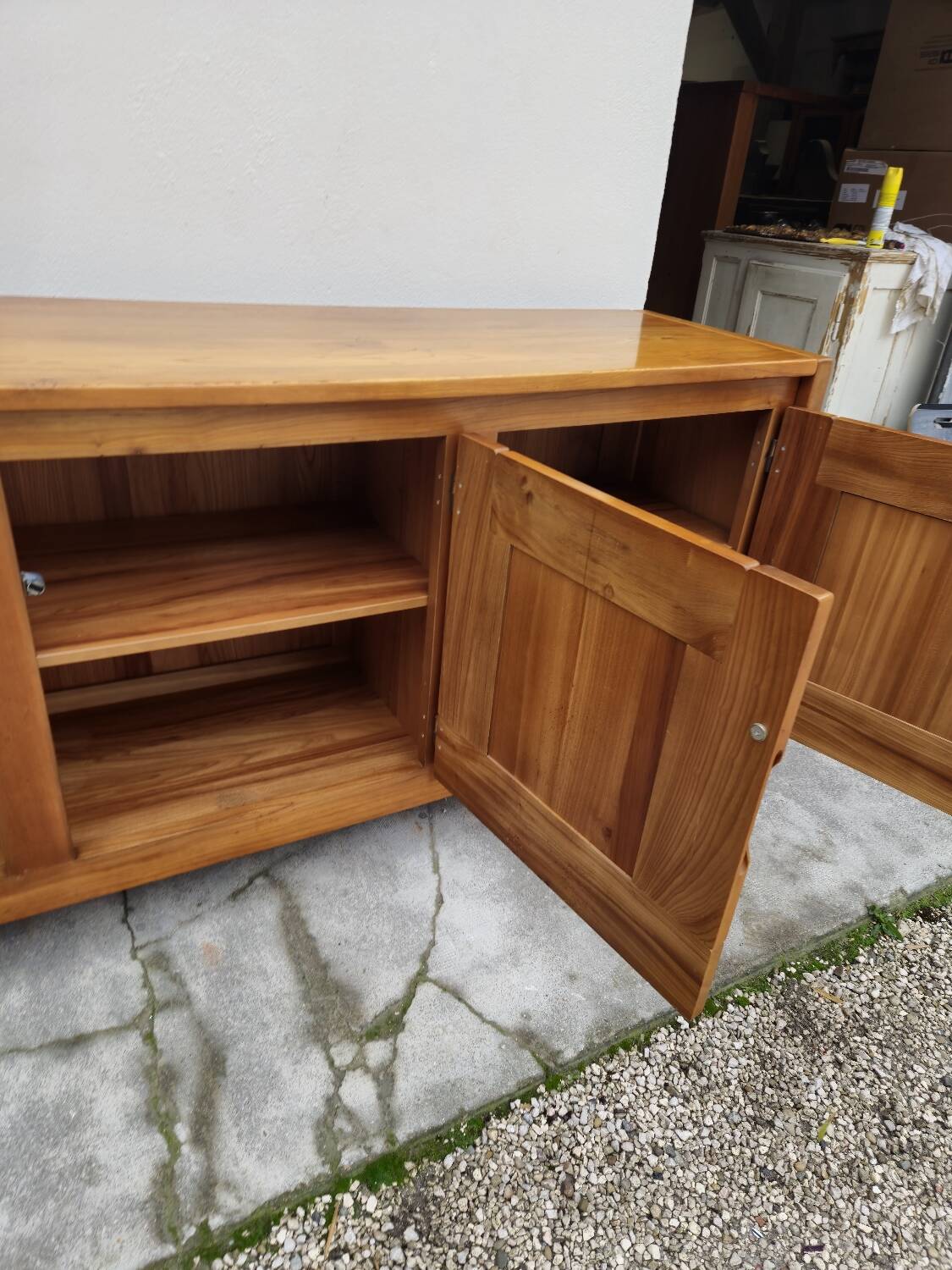 Enfilade Maison Regain in Oak with 3 vintage doors