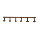 Bamboo wooden wall coat holder 6 hooks
