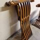 Pair of curule chairs known as Savonarole chairs - In carved wood