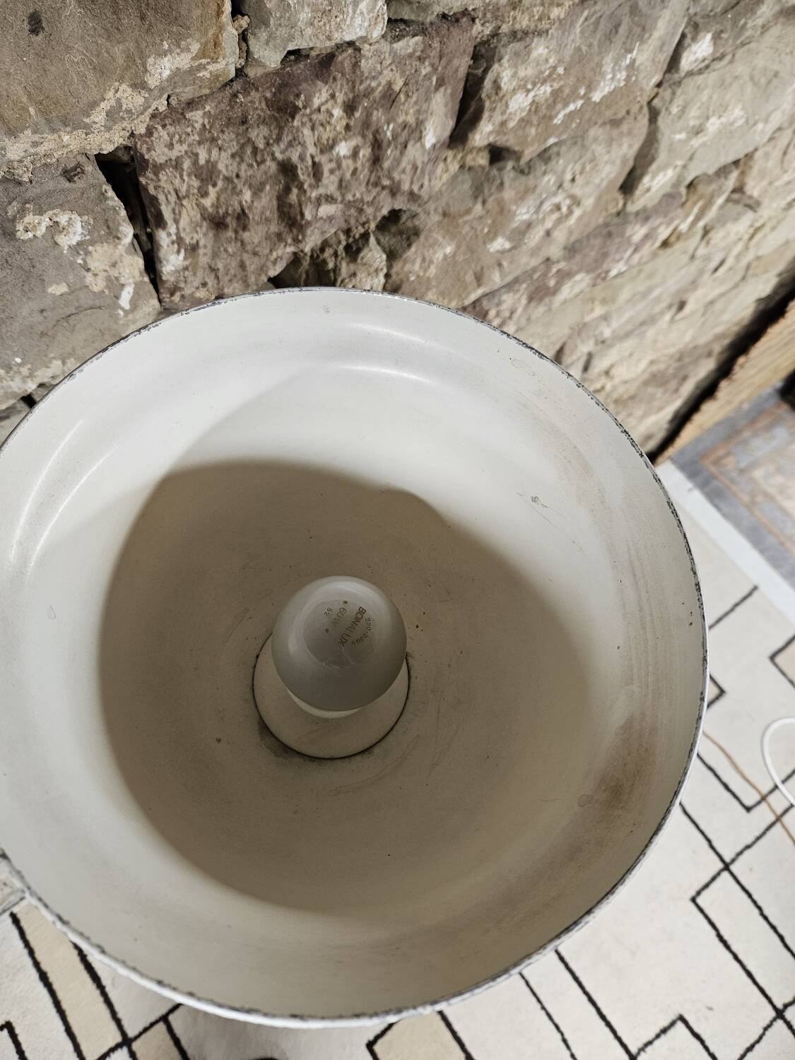 Art Deco turned wood floor lamp 1960