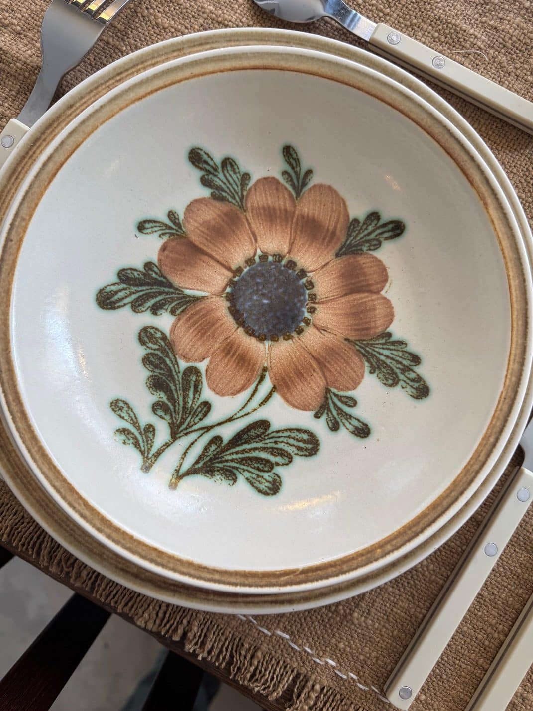 Vintage tableware set Bangui – Faïencerie de Gien - 1970s
