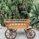19th century cart in wood and wrought iron, garden cart, storage