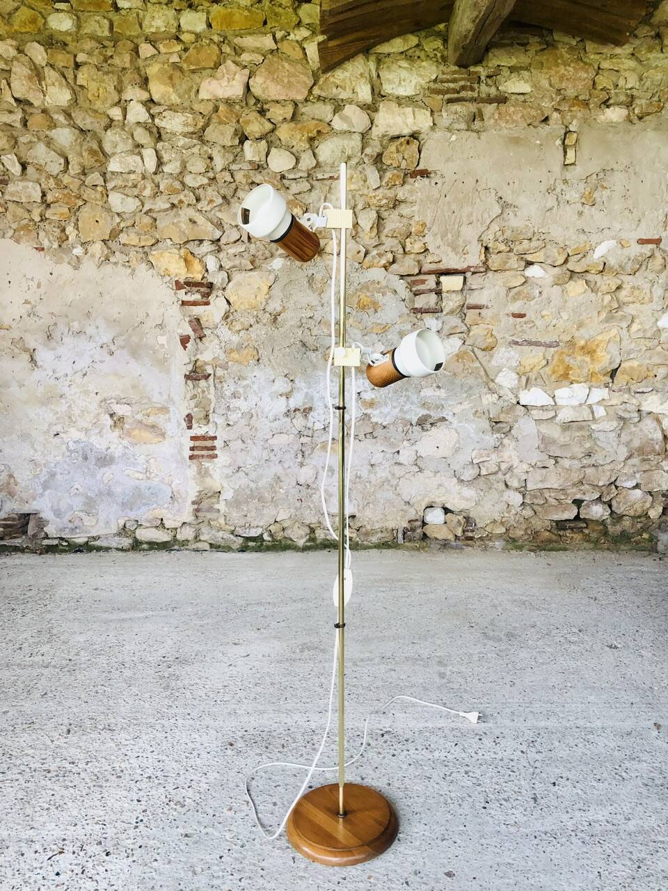 Vintage adjustable floor lamp by Vrieland design, circa 70's/80's