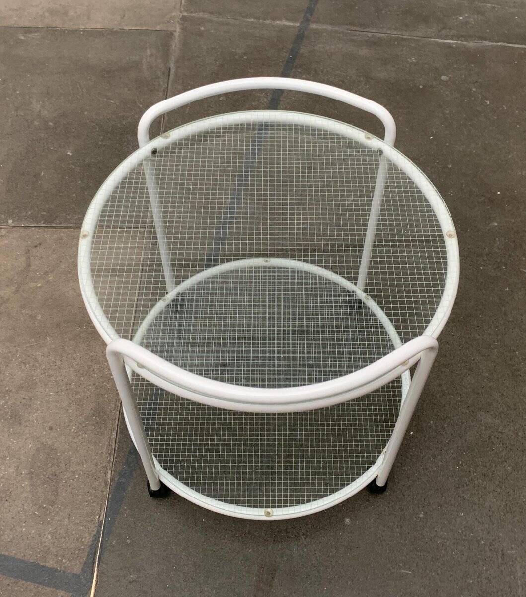 Postmodern Glass Side Table or Dessert Table