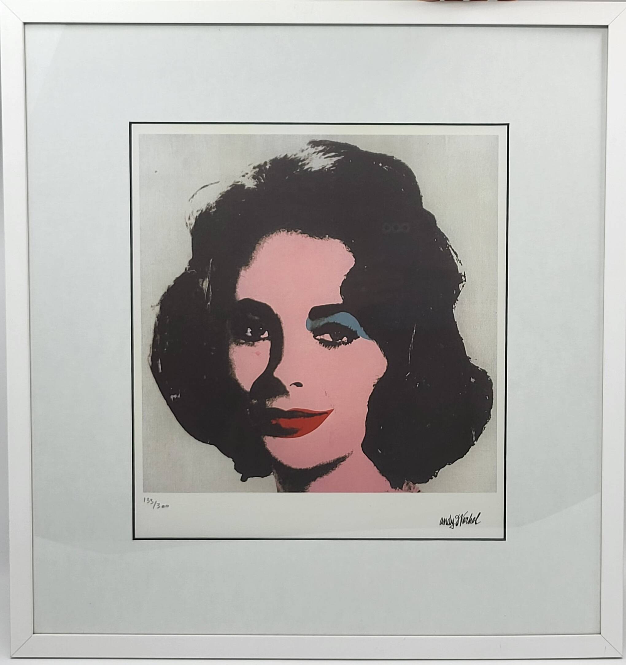 Lithographie offset Andy Warhol, Elizabeth Taylor Série limitée 133/300