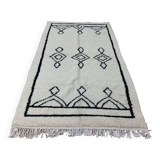 Handmade wool Berber rug 248 x 158 cm