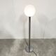 Lampadaire vintage chromé et verre, années 1970