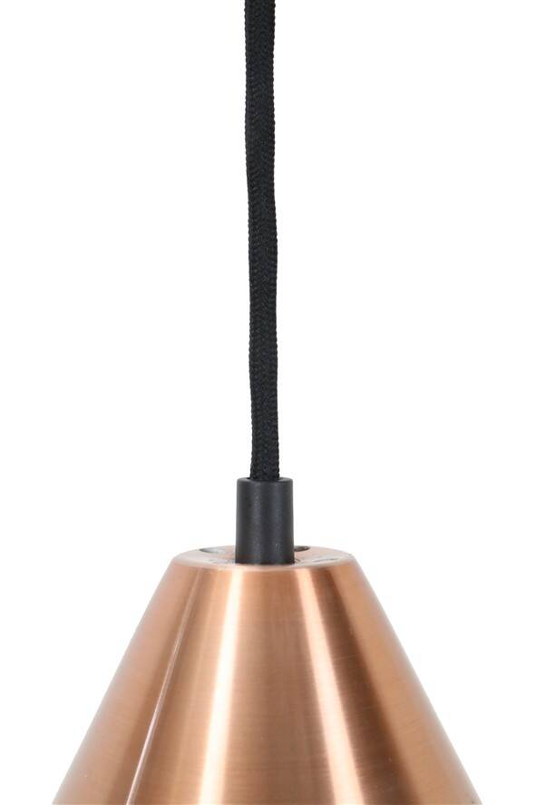 Mid-century cone pendant lamp / copper / aluminium / Danish modern design / 1960s