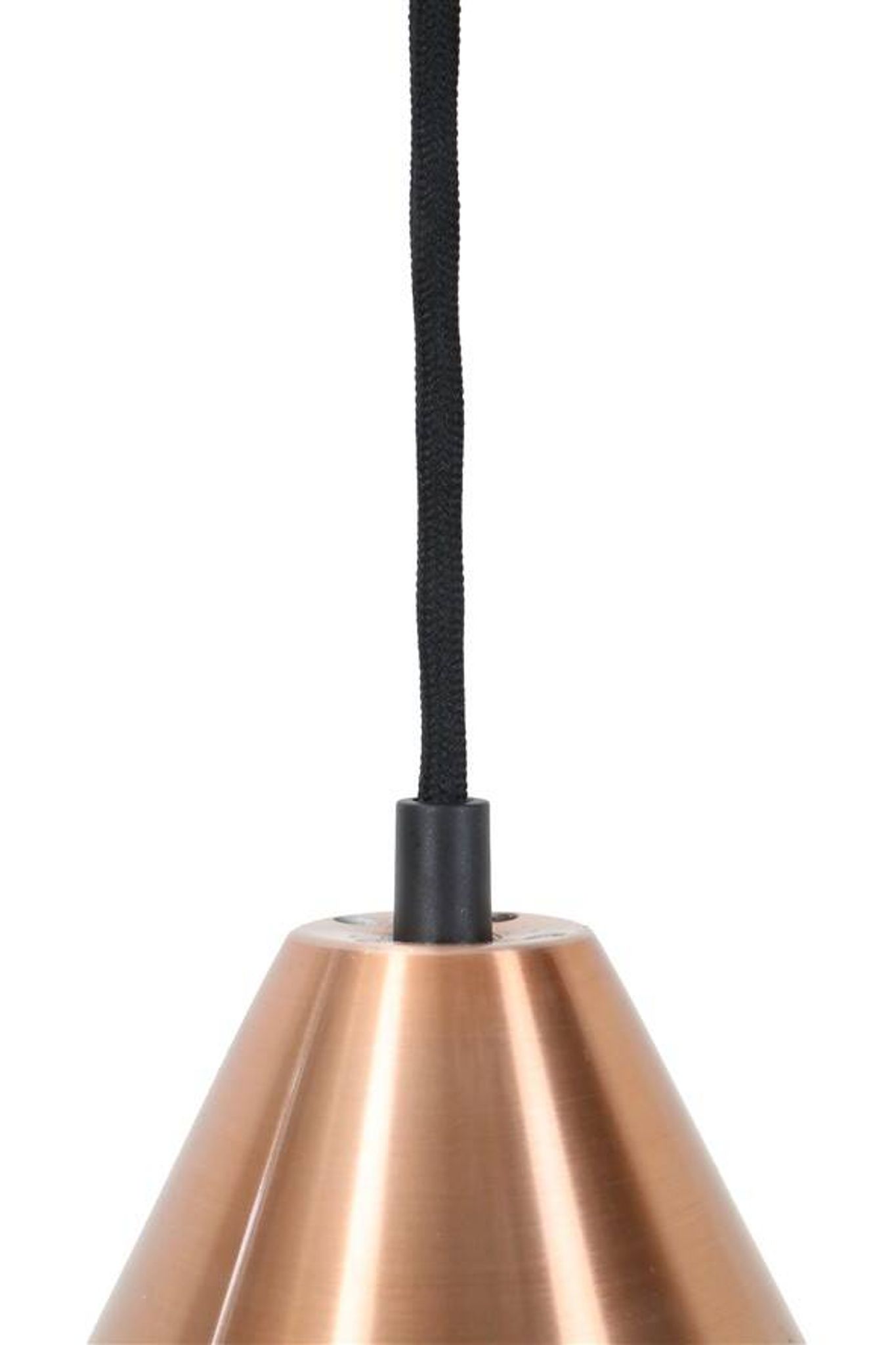Mid-century cone pendant lamp / copper / aluminium / Danish modern design / 1960s