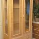 Rattan glass cabinet
