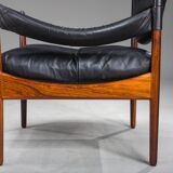 Mid-century modern Danish armchairs and coffee table by Kristian Vedel for Sören Willadsen, 1960s, set of 3