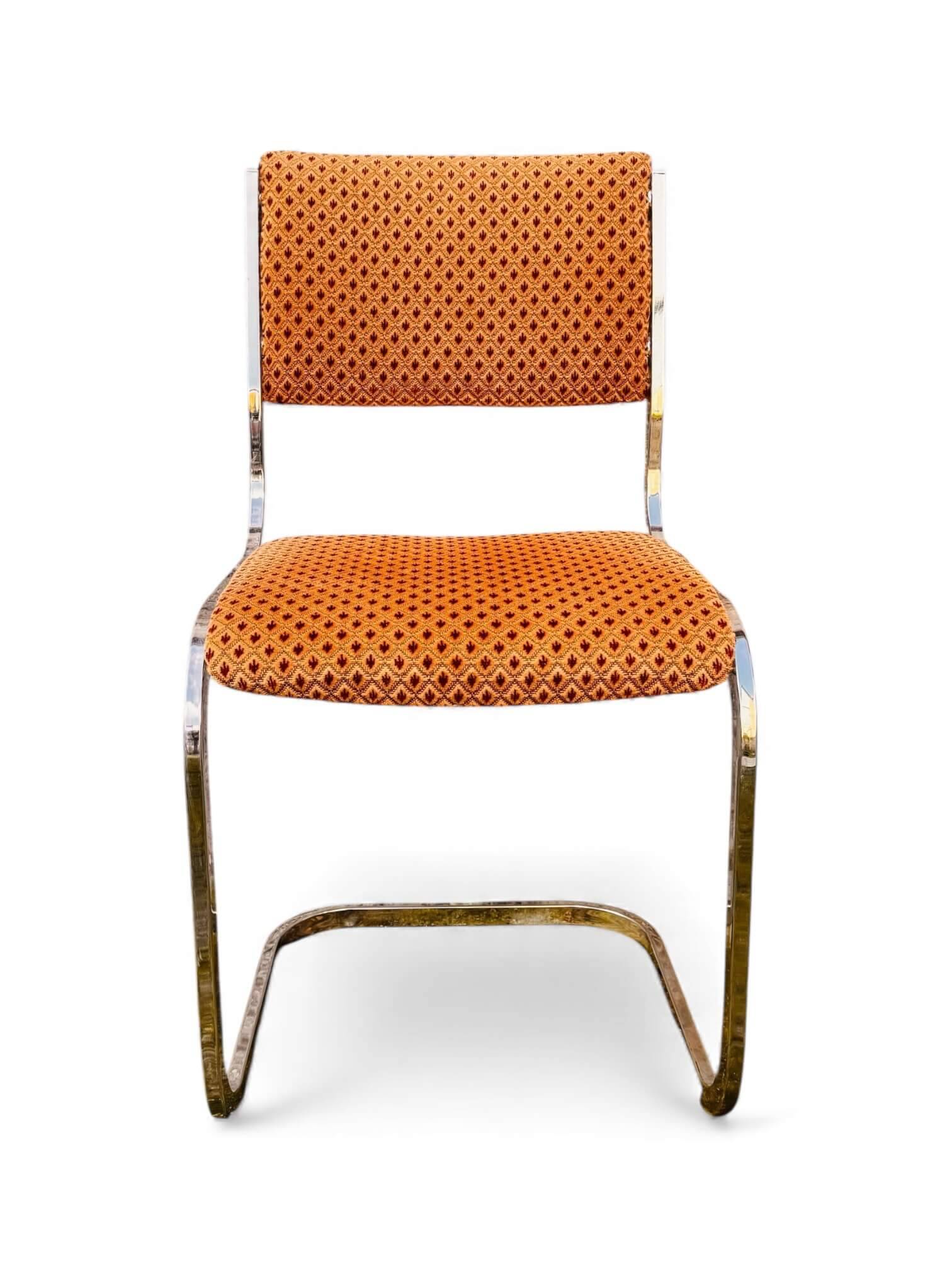 Set of 4 vintage sled chairs from the 1970s