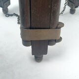 Classic lampshade on antique surveyor tripod