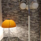 Floor lamp with tulip base and cascading globe 1980