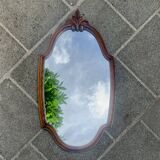 Old carved wooden mirror - 70 cm