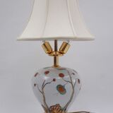Giulia Mangani porcelain lamp chinoiserie with lychee, 1950`s ca, Italian