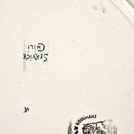 Plat à tarte ancien en terre de fer de chez Lebacqz et Bouchart en bon état