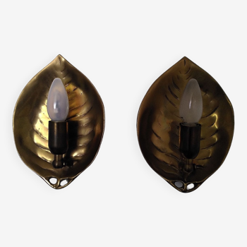 Brass wall lights