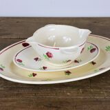 Set of 2 oval dishes and a saucier
